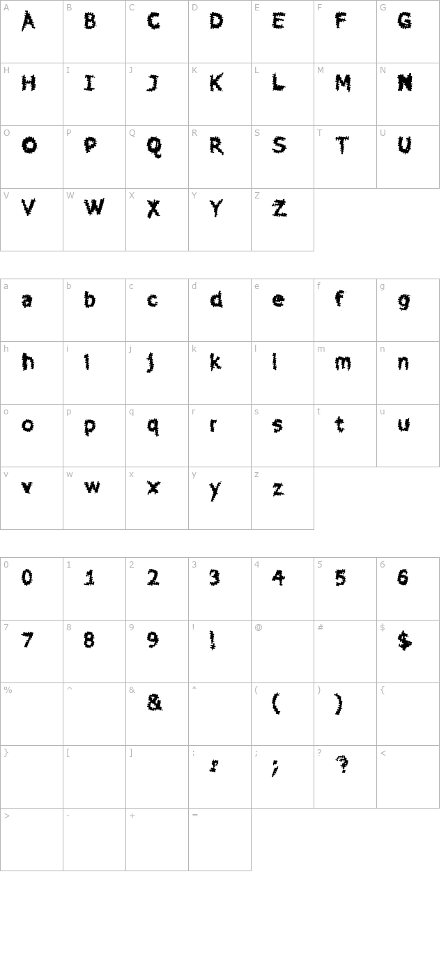 Sewer Sys character map