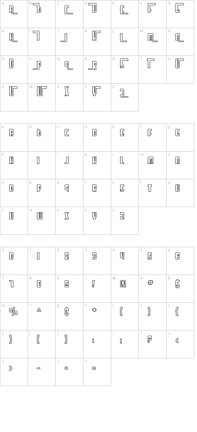 sf-cosmic-age-outline character map