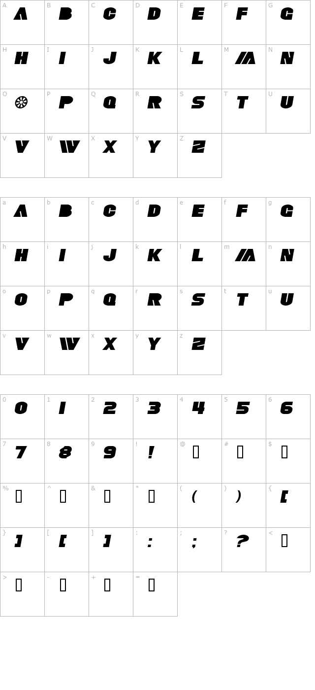 sf-fortune-wheel-extended-italic character map