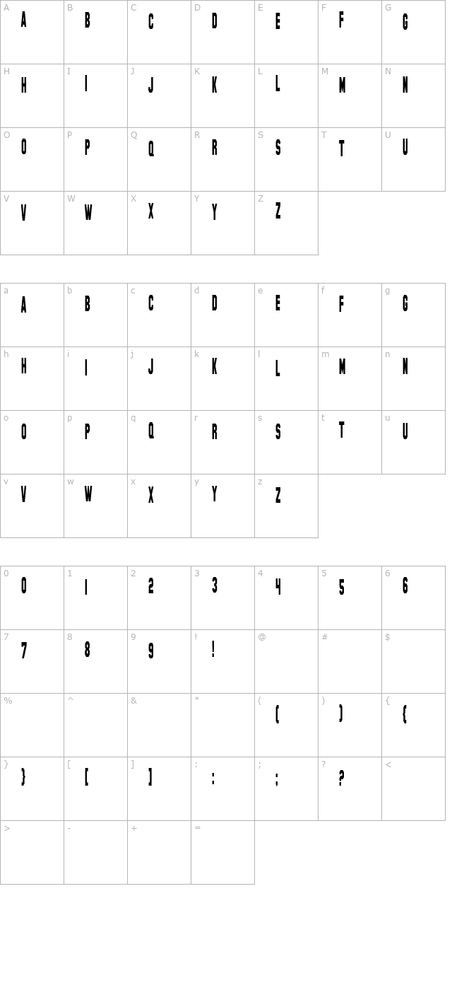 sf-hollywood-hills-condensed character map