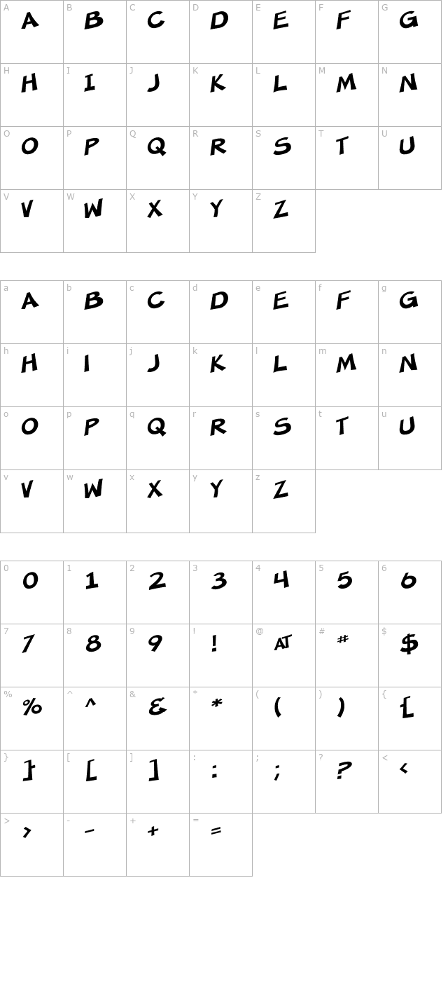 SF Minced Meat character map
