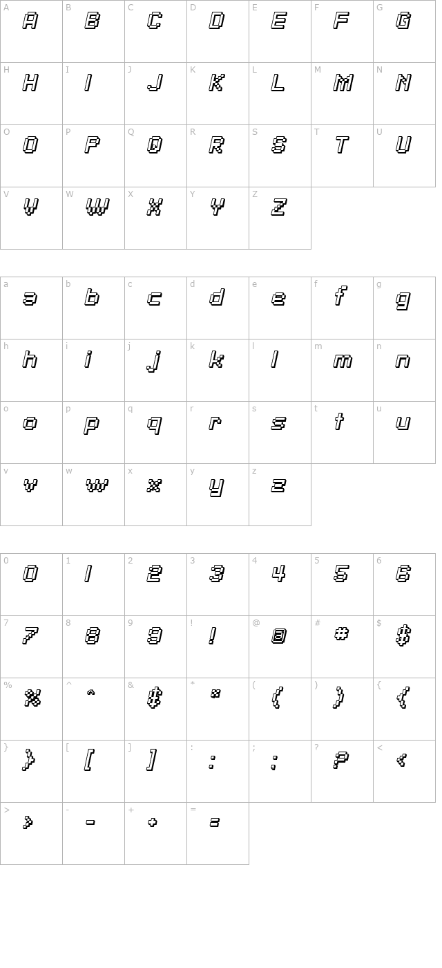 sf-pixelate-shaded-oblique character map