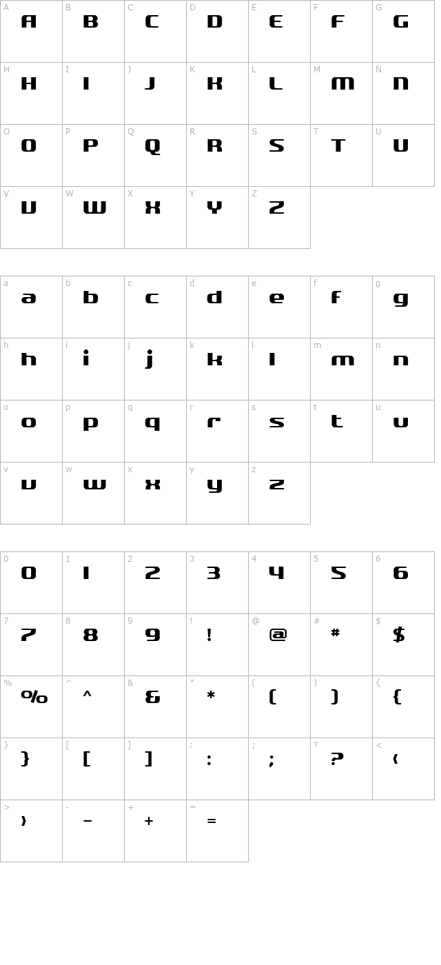 sf-quartzite character map