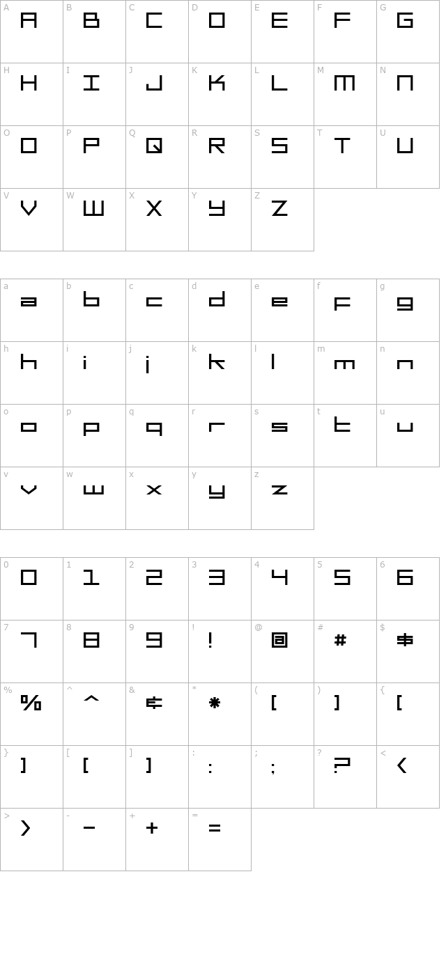 sf-square-head character map