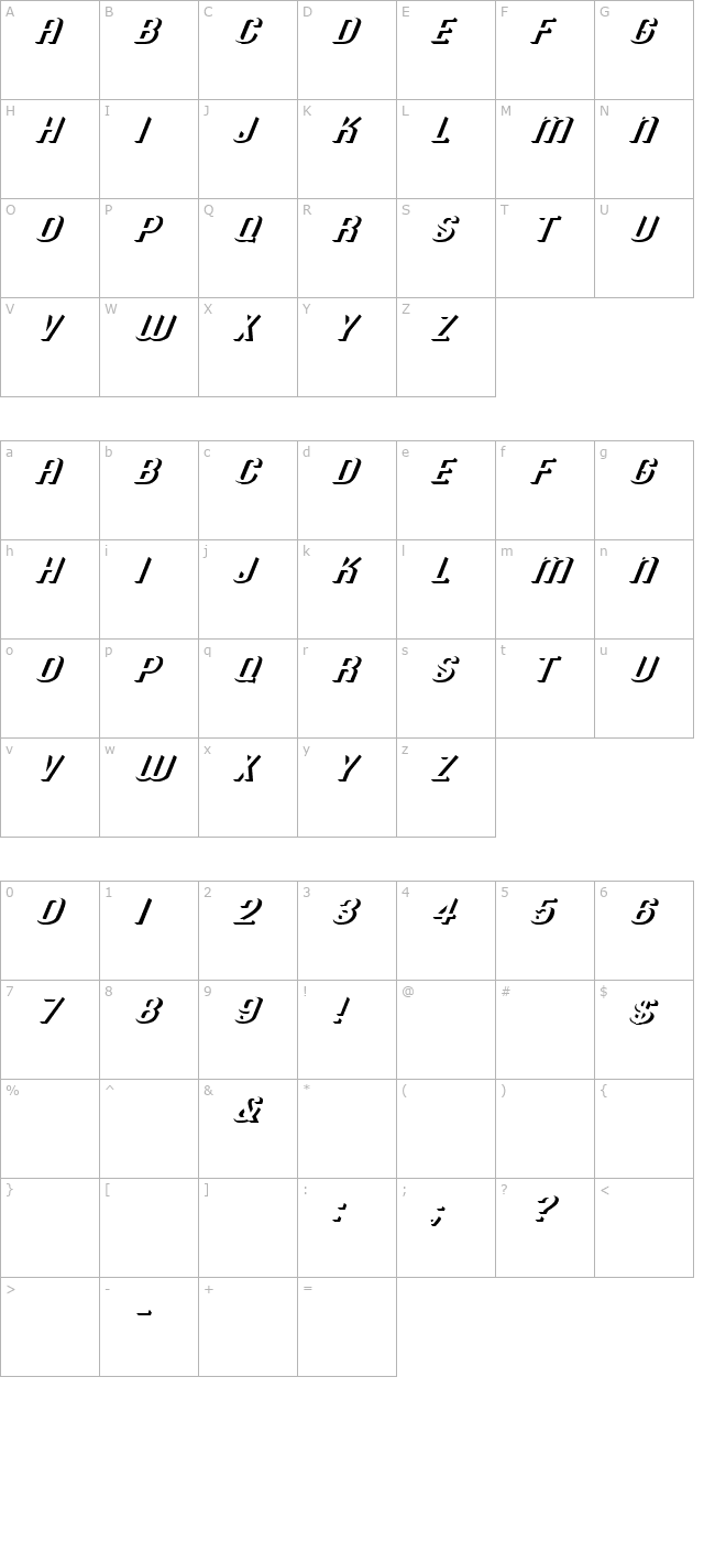 Shadow 2 character map