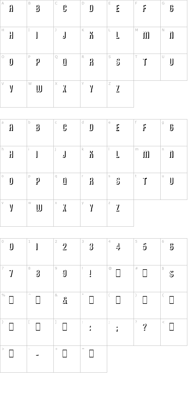 Shadow 4 character map