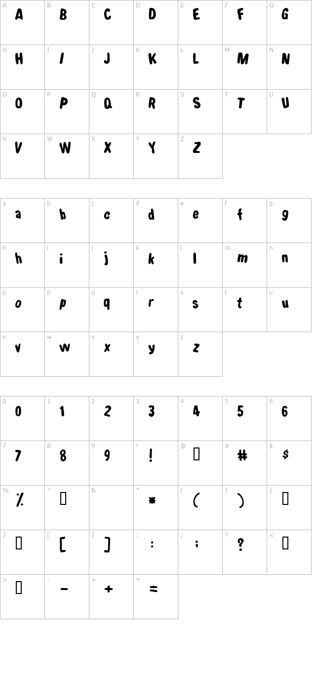 shake-that-booty character map