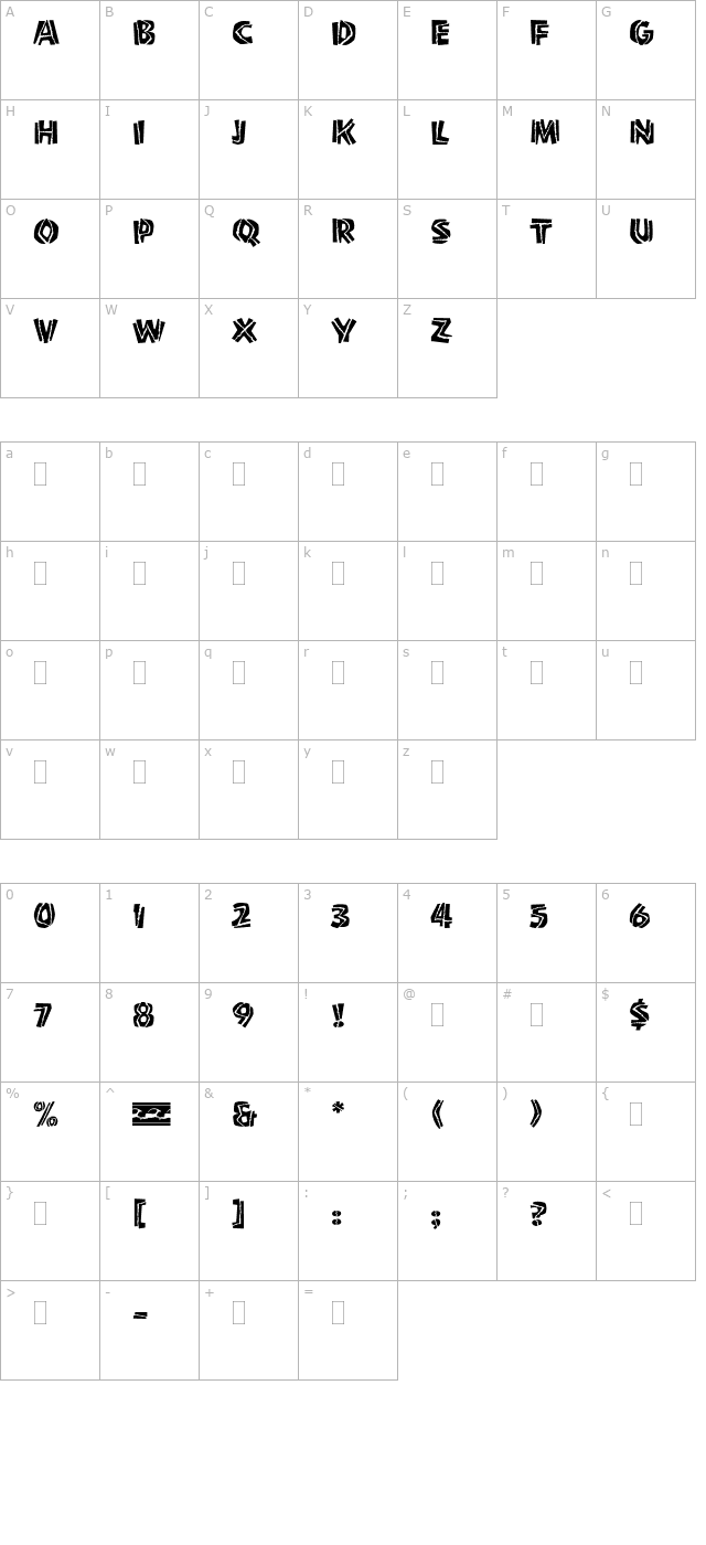 ShamanPlain character map