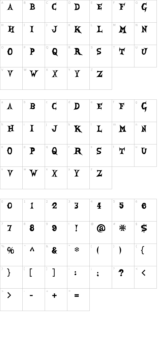 she-creature character map