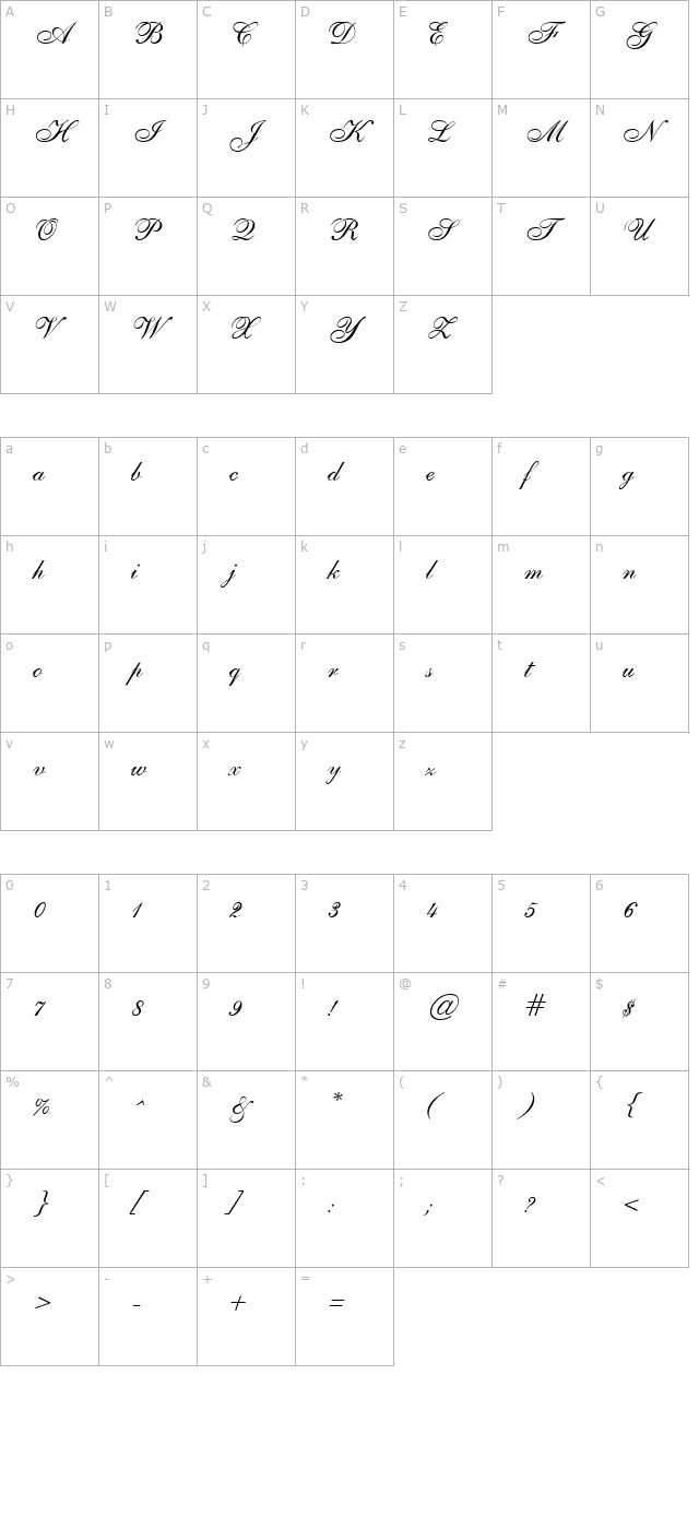 SheerElegance character map