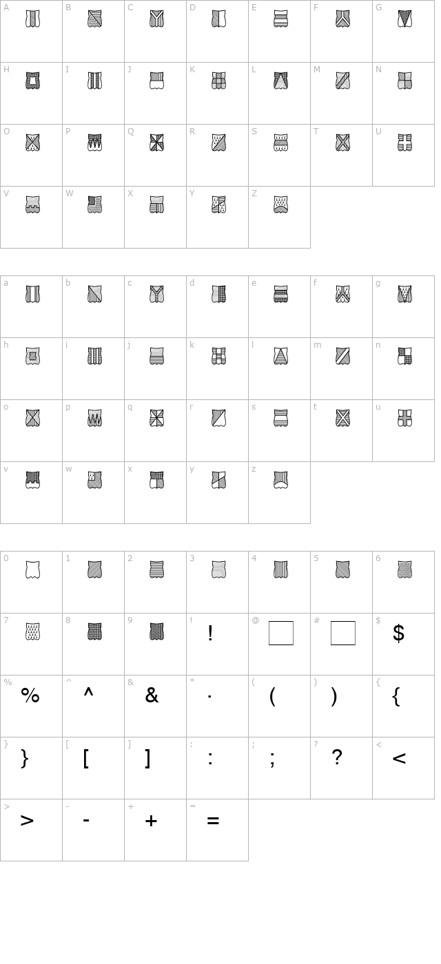 Shield Becker character map