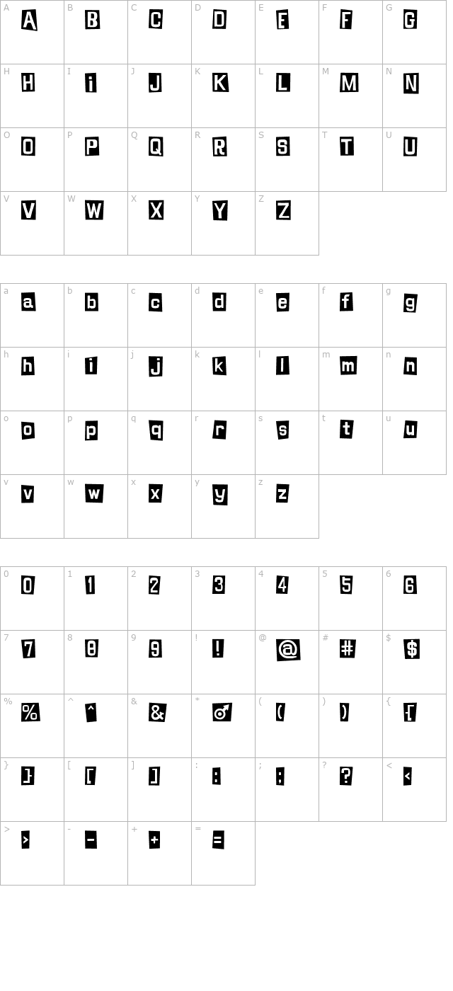 Shinji Blues character map