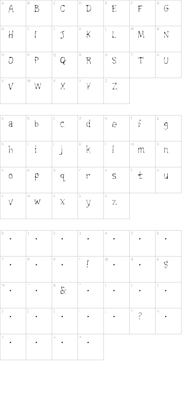 ShipwreckLite Light character map