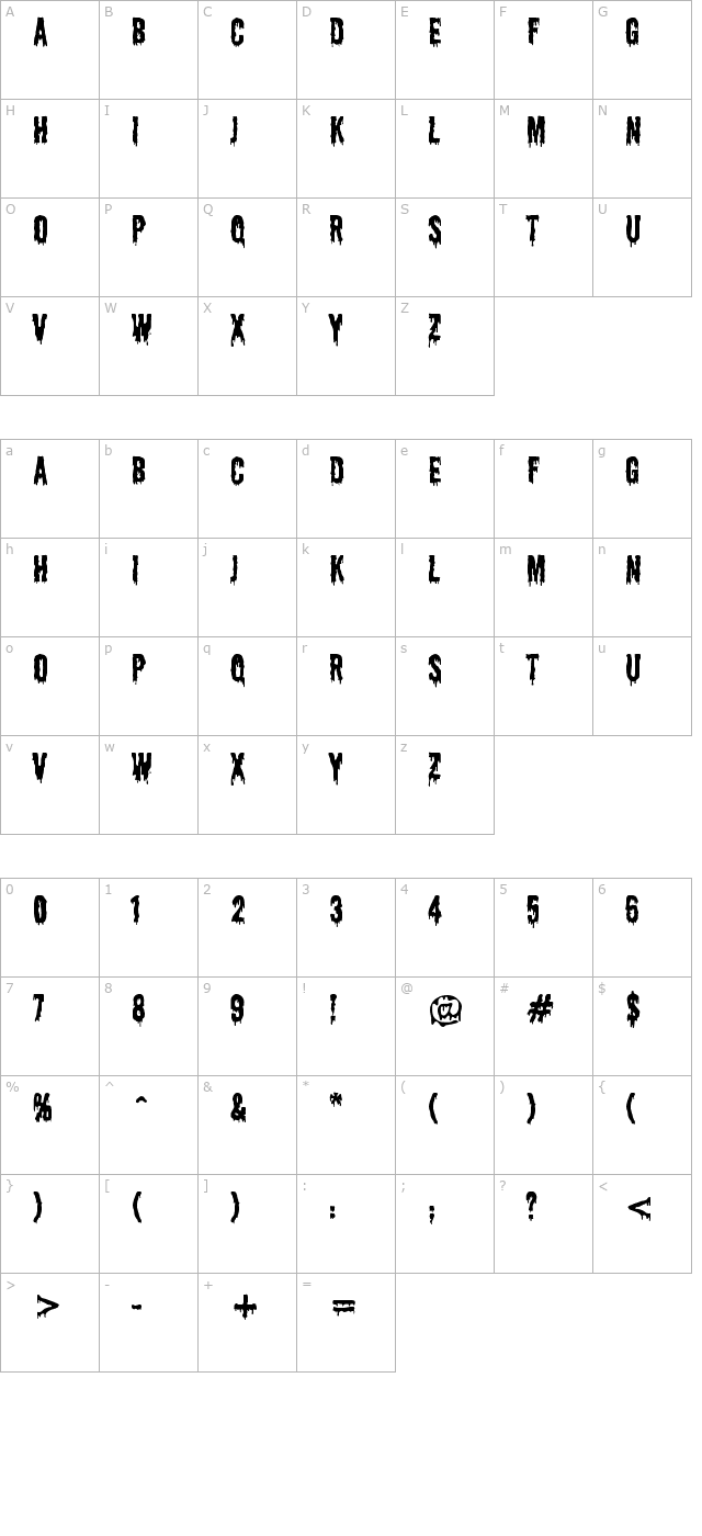 shlop character map