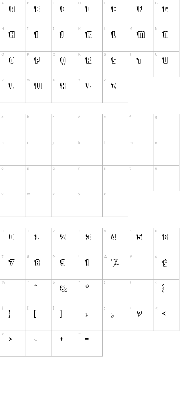 sho-card-caps character map