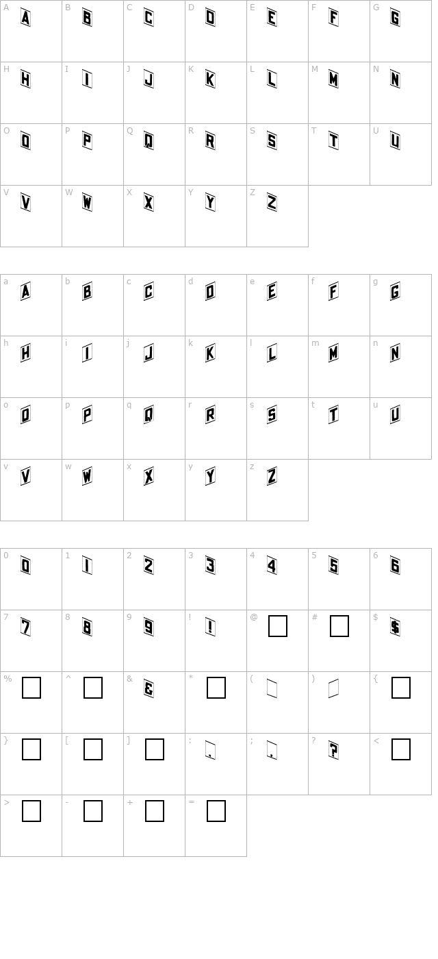 shohlfold character map