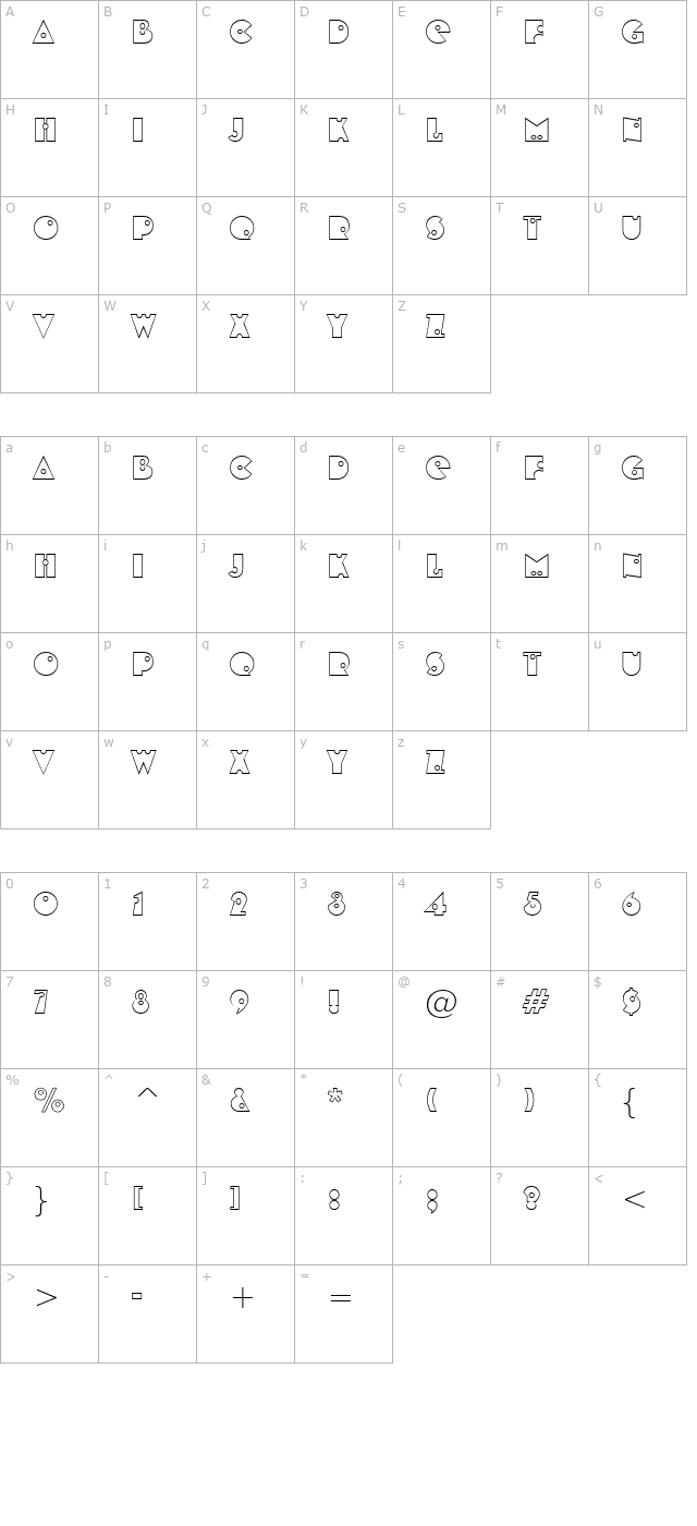 ShotShell Open character map