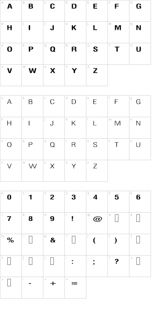 silent-hell-of-cheryl-extended character map