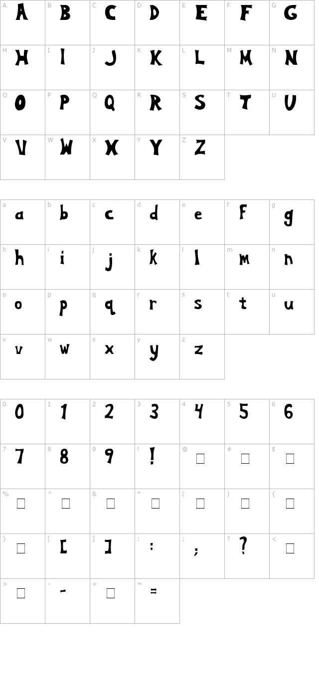 silly-annie-normal character map