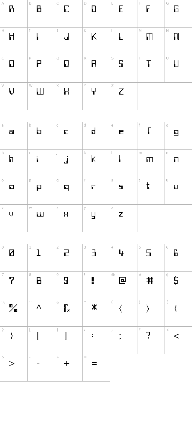 SillyconValley character map