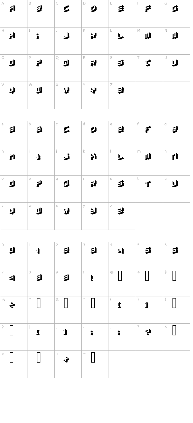 SimpleType character map