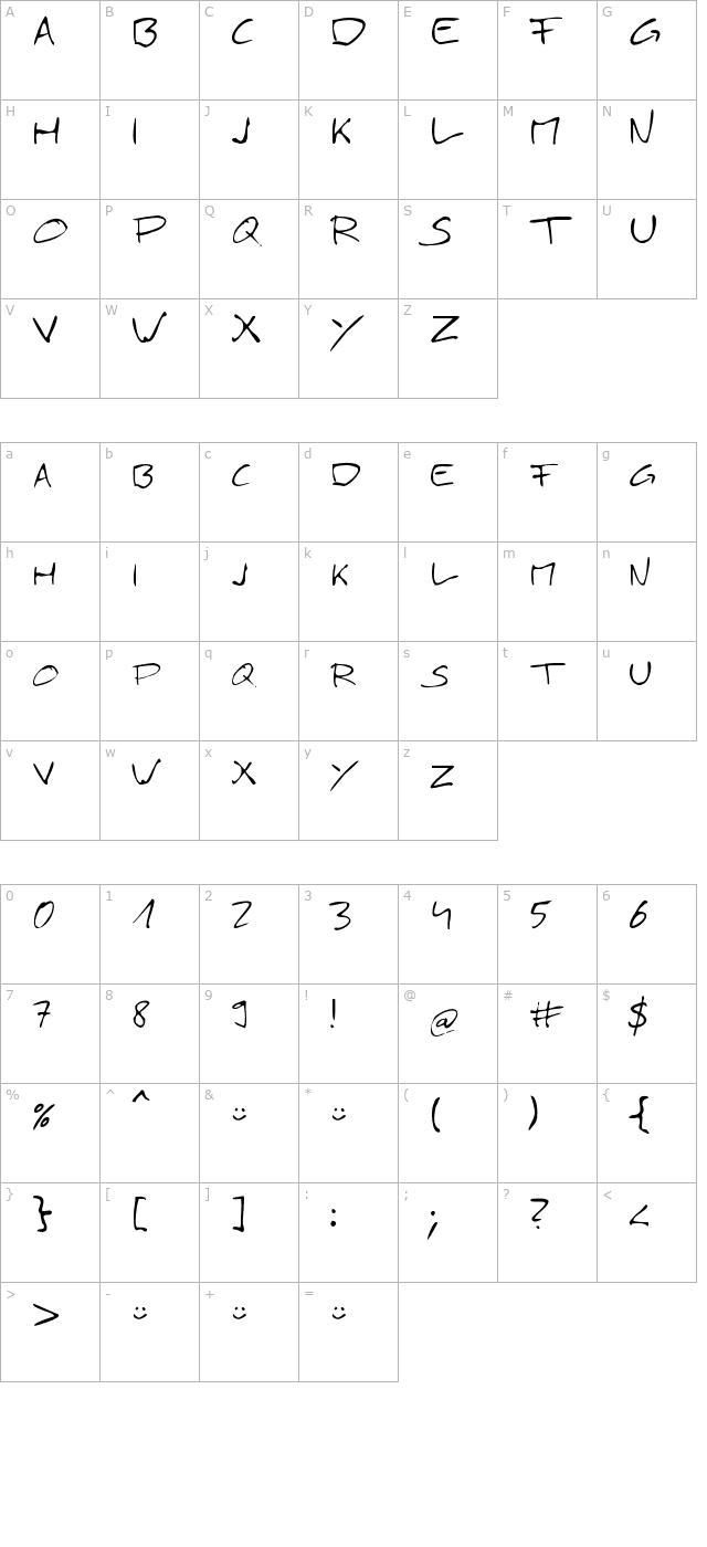 Simply 21 character map