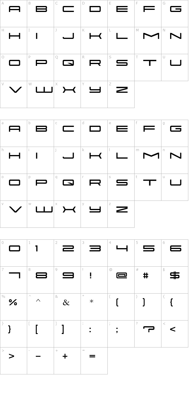 sk-porsche character map