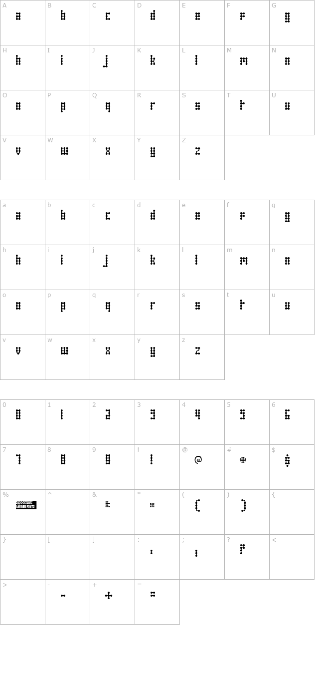 Skeletor Stance character map