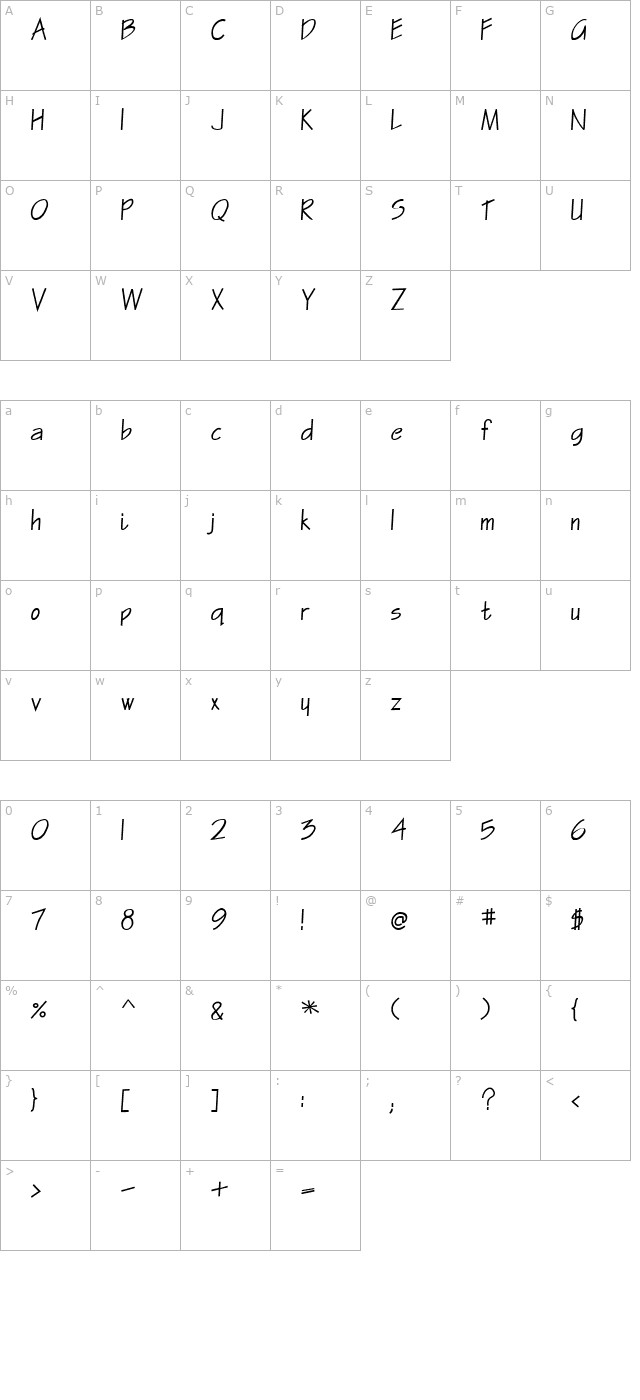 sketch-normal character map