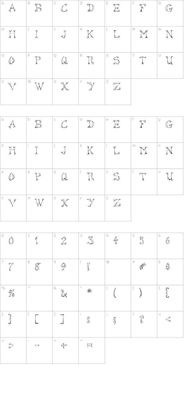 sketched-out character map