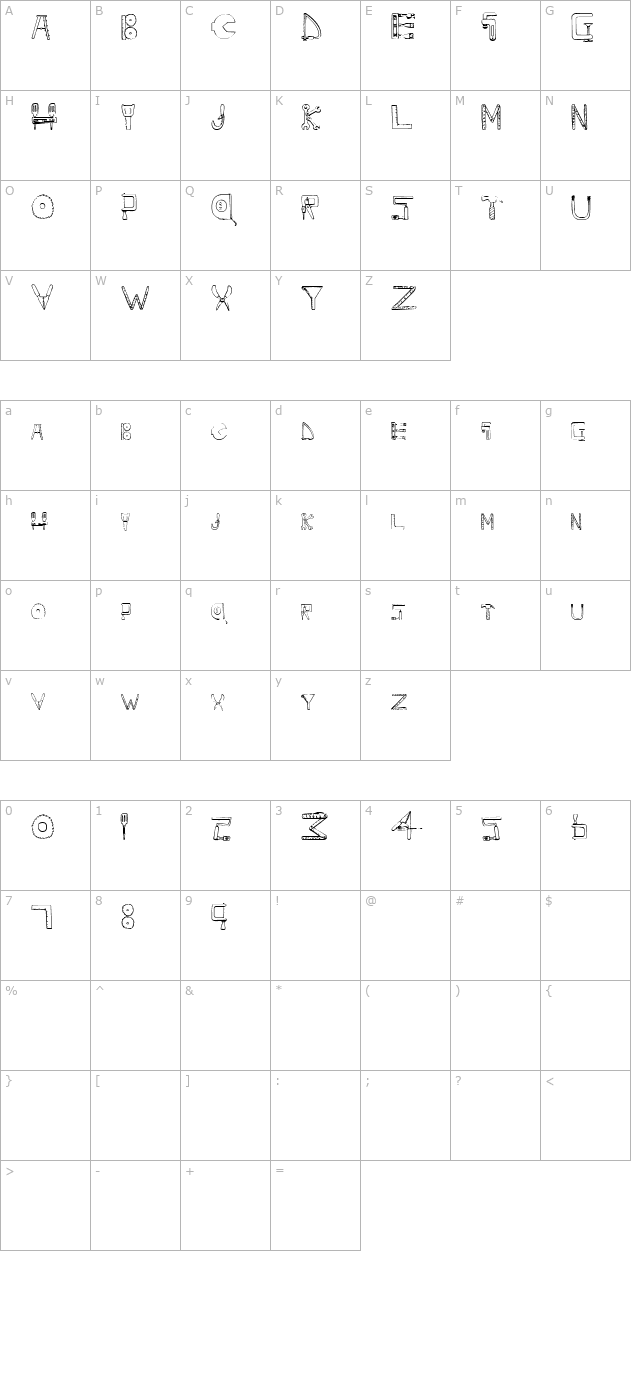 SketchTools character map