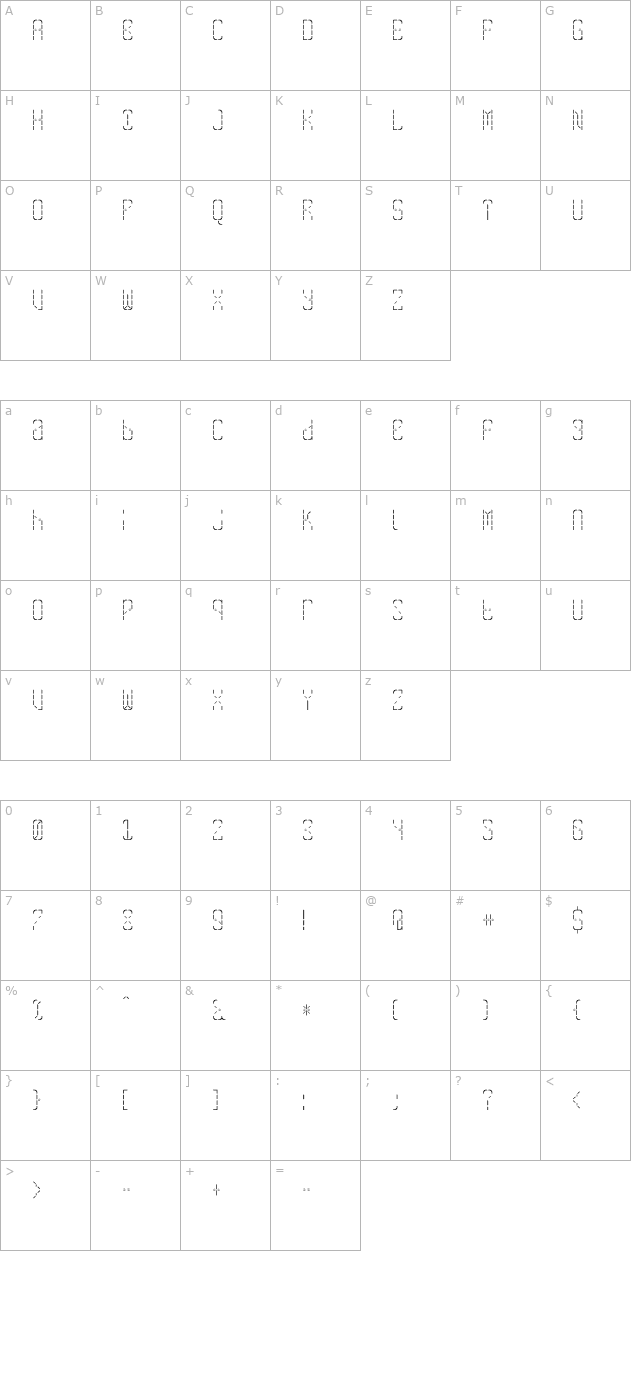 SkreanFine character map