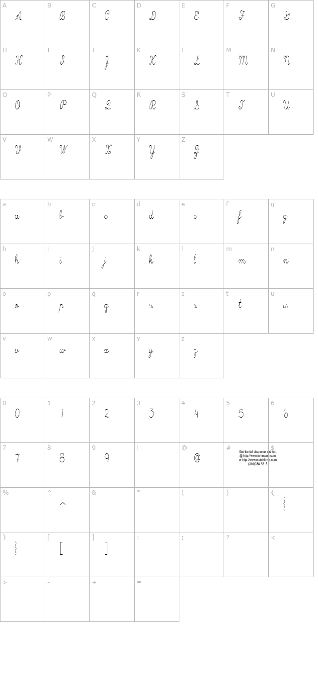 skryptaag-tryout character map