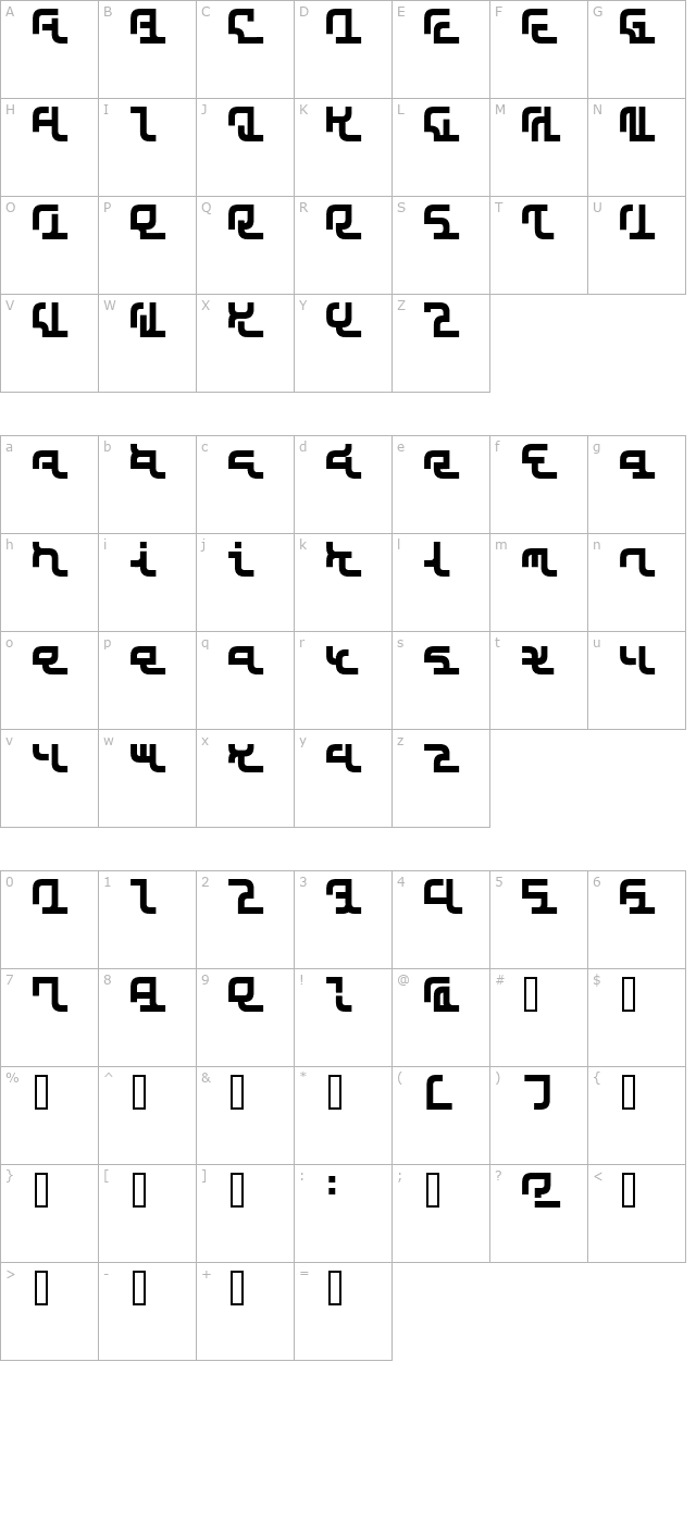 skyscraper character map