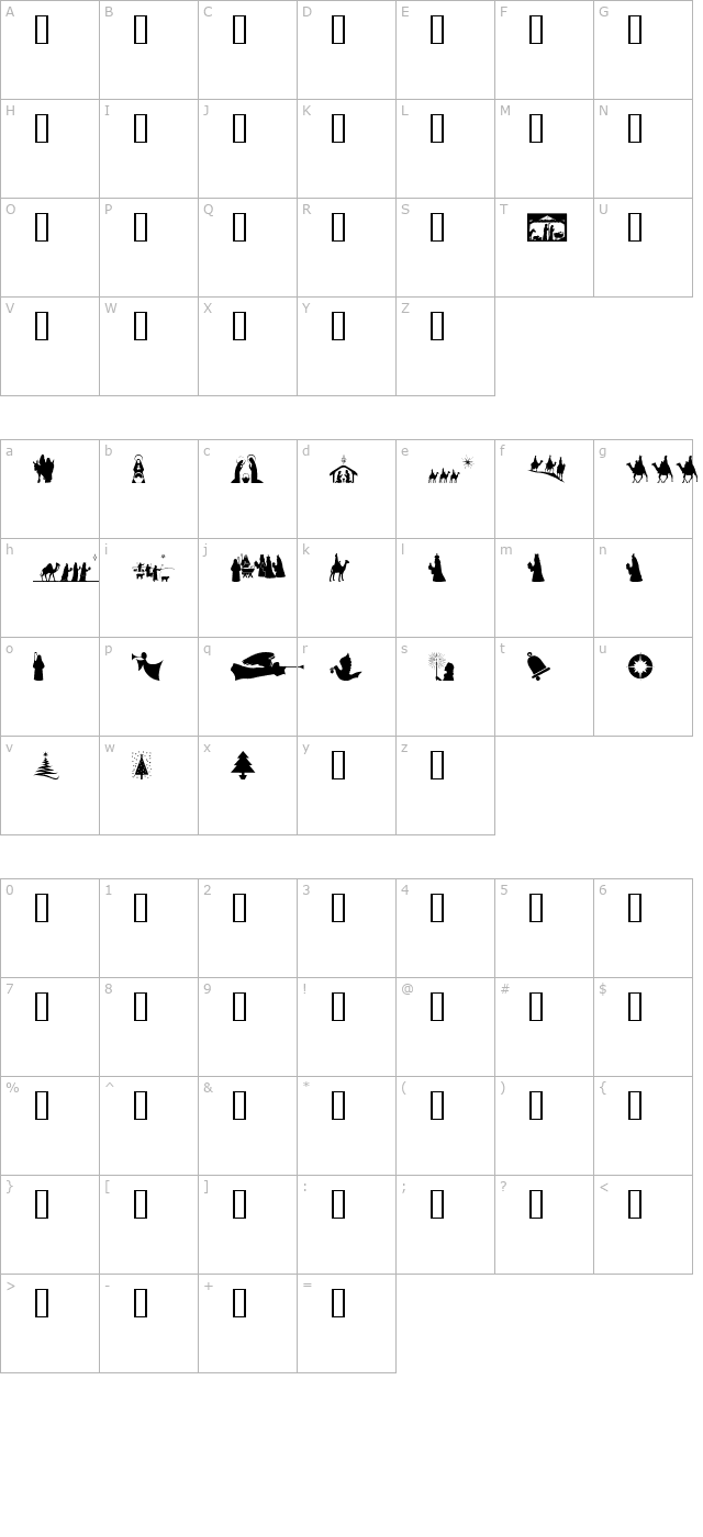 sl-christmas-silhouettes-normal character map