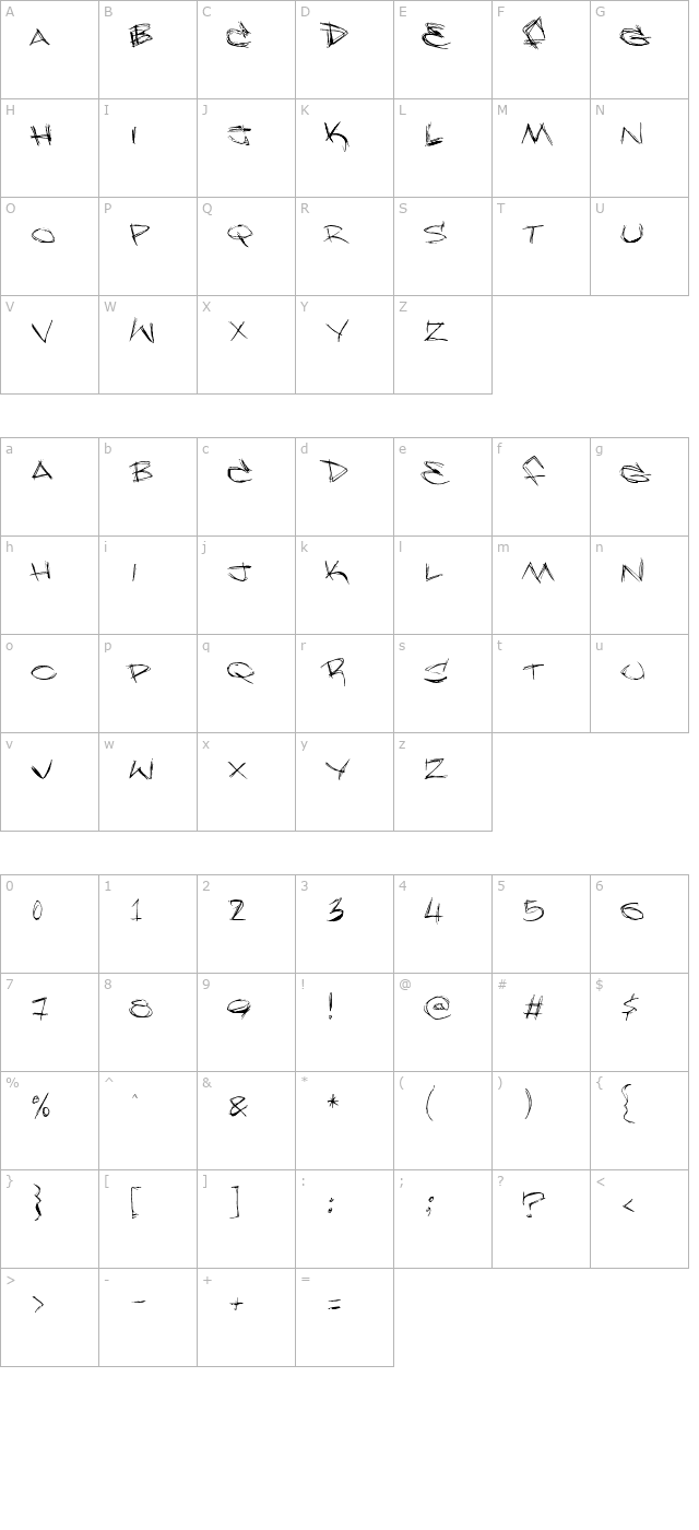 slammer-tag character map