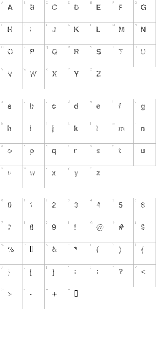 slang-king-otf character map