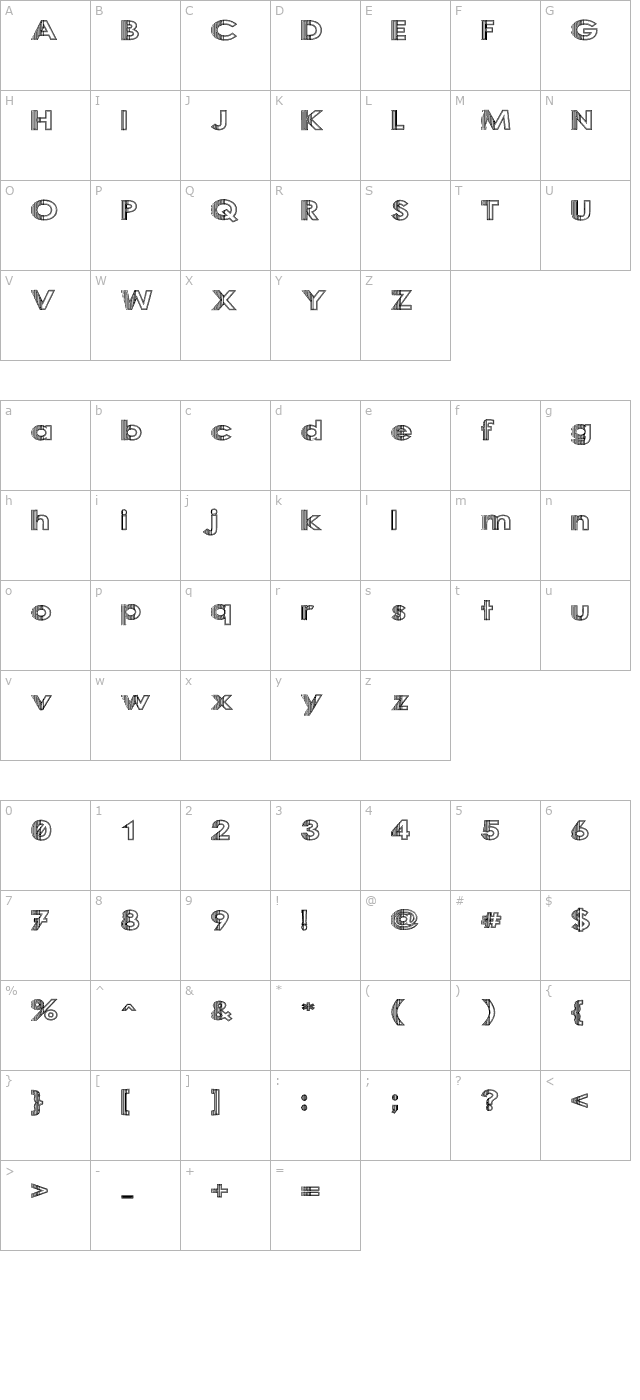 Sliced Iron character map