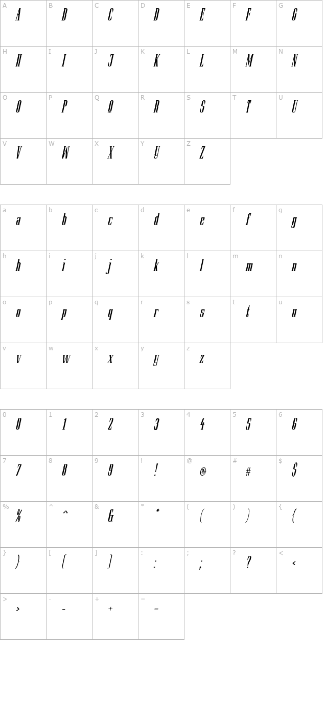 slim-kim-bold-italic-pdf character map