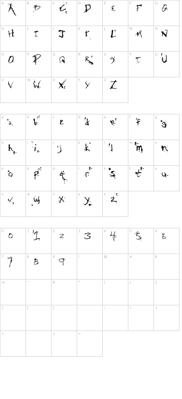 SM_obscenisM character map