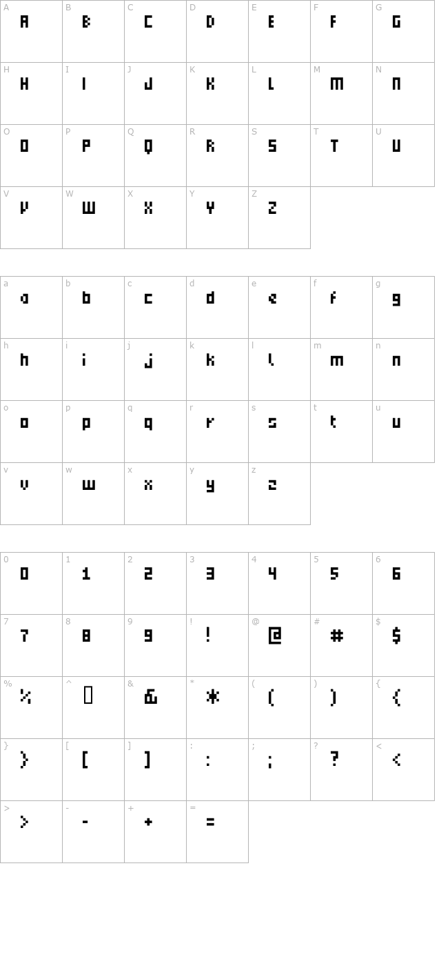 small-talk-tight character map