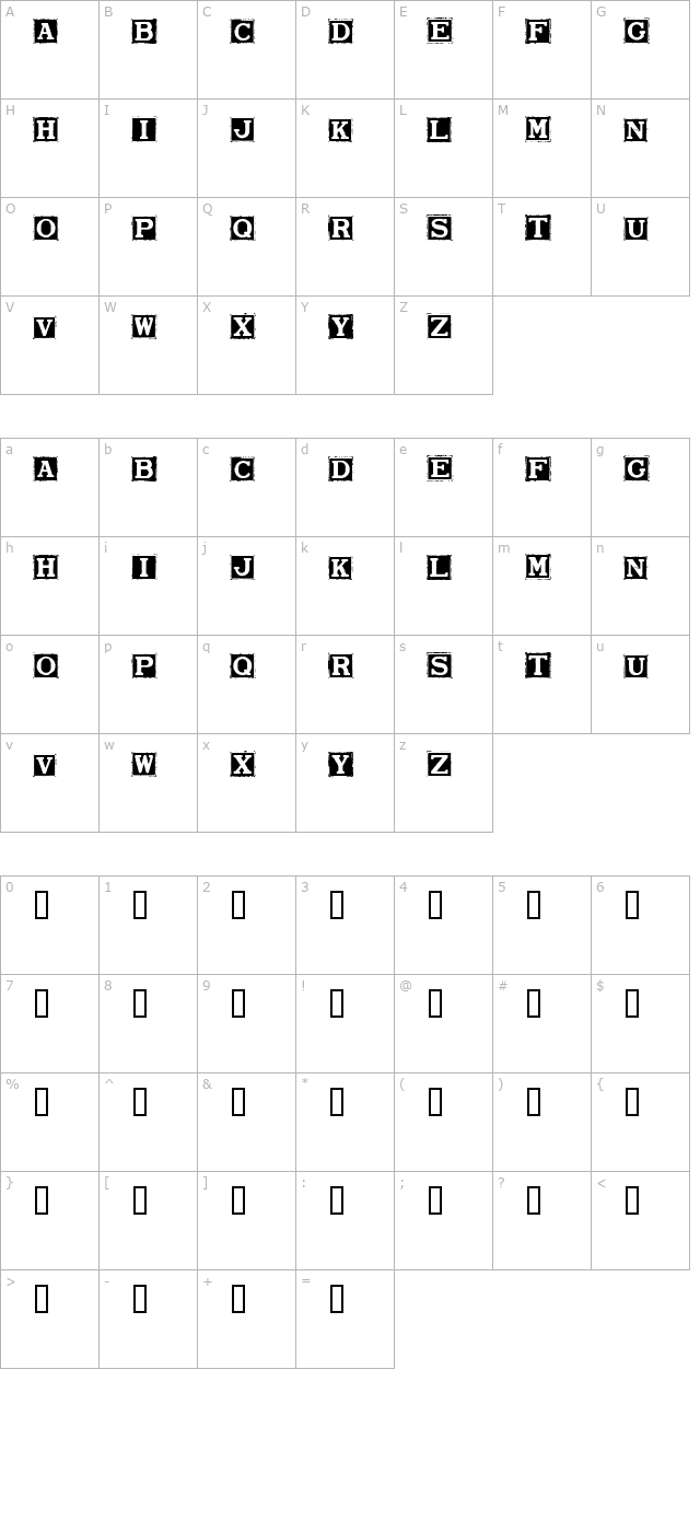 smargana-dealing character map