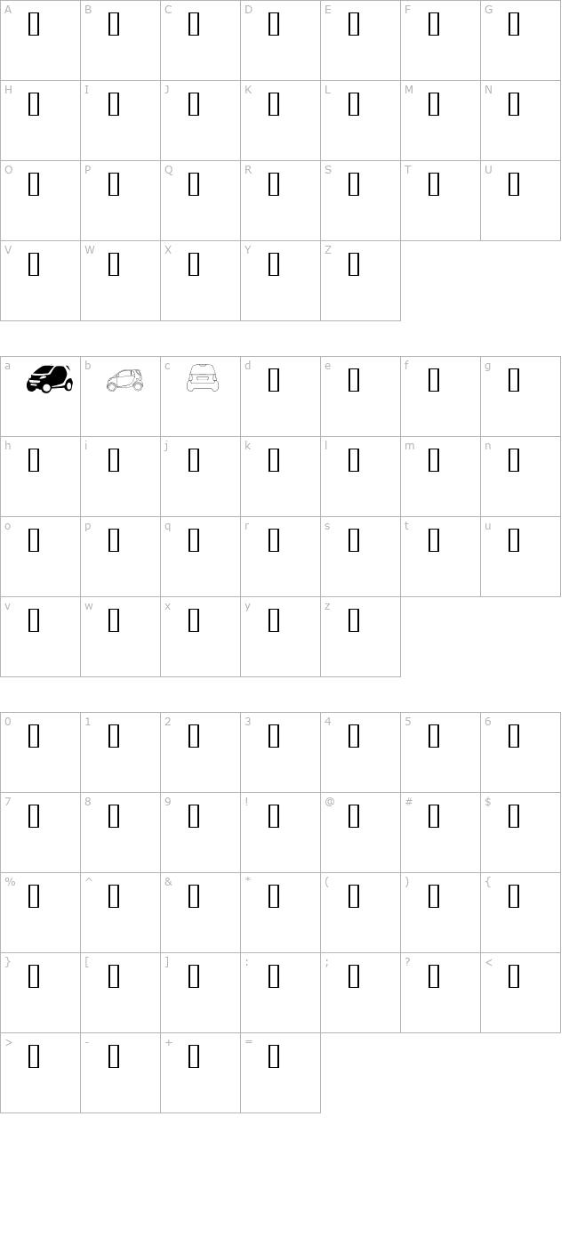 smart-bc character map