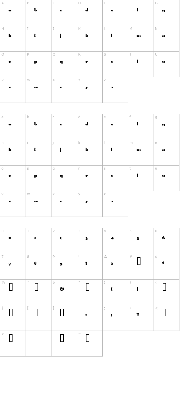 Smoke character map