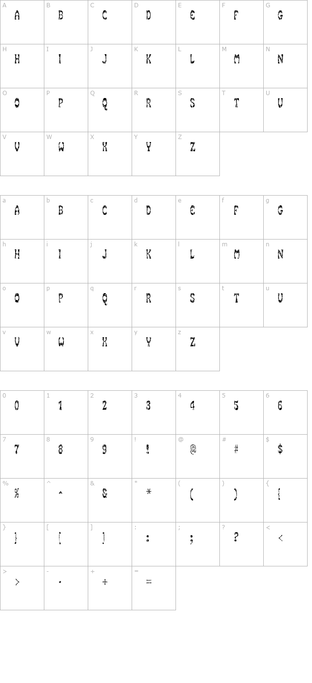 smokehouseshatter character map