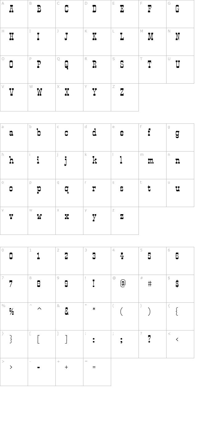 smokum character map