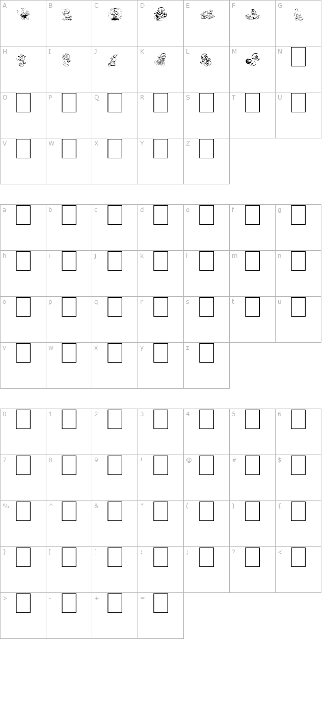 smurfin-normal character map