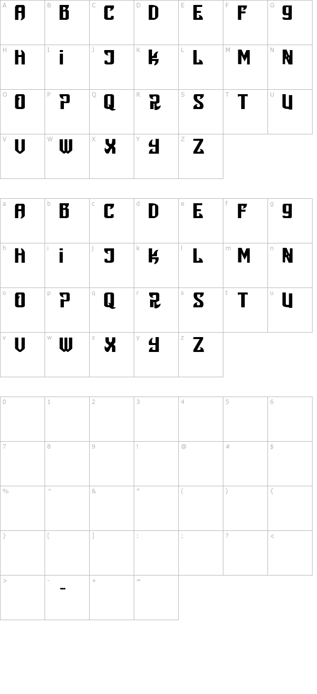 snobjury character map