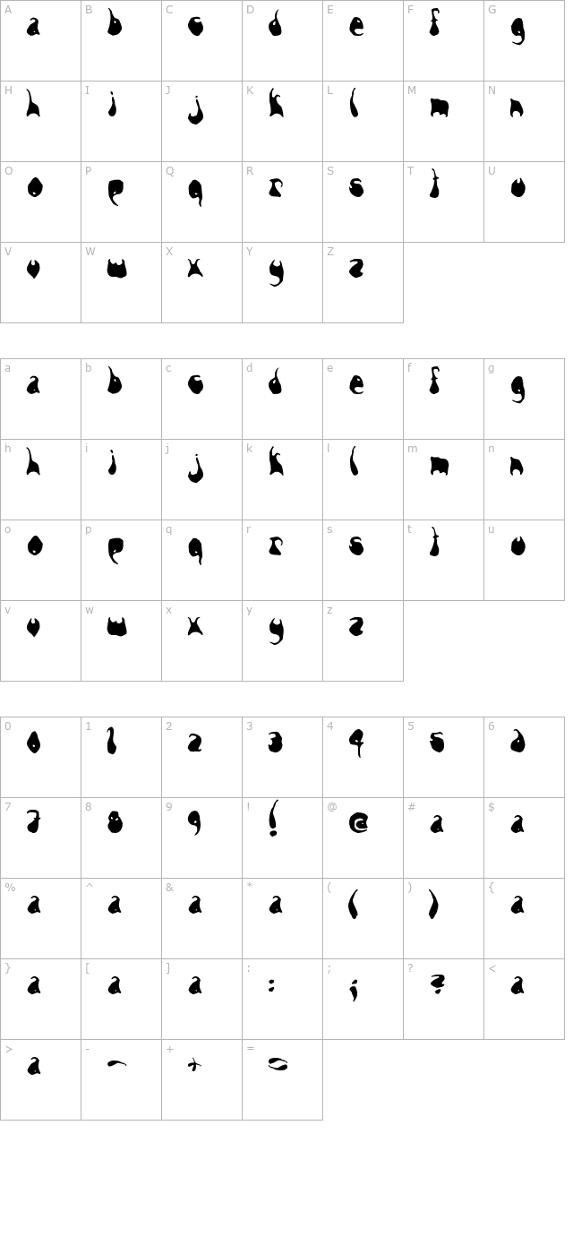 Snorks character map