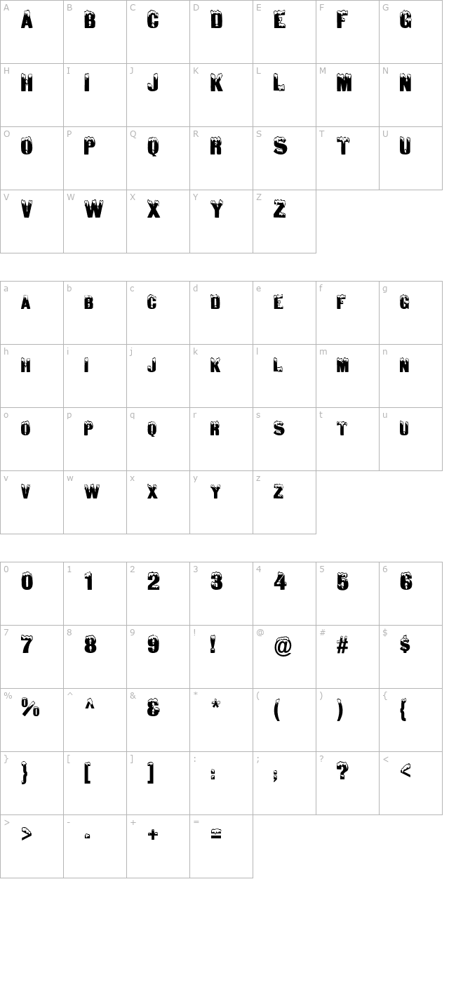 Snow Caps Normal character map